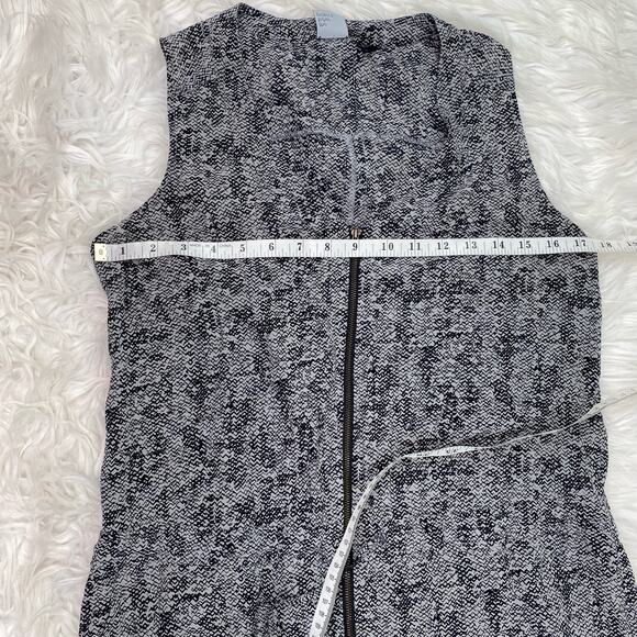 Eileen Fisher The Fisher Project Roadster V-Neck Silk Dress Size XS Gray/Black - Picture 9 of 16